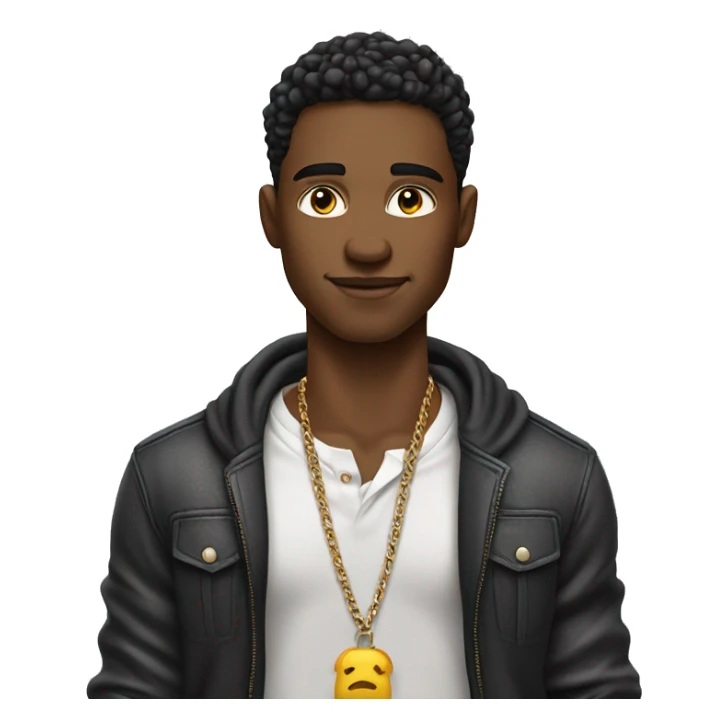 A cool attitude young man with rich cloths , iphone , iwatch sticker