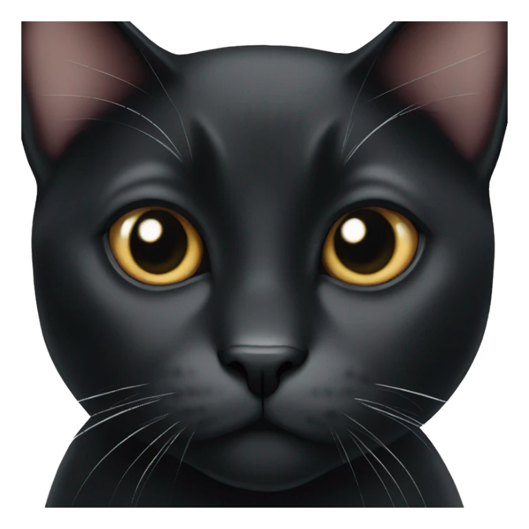 Black tuxedo cat with black face and white chin  sticker