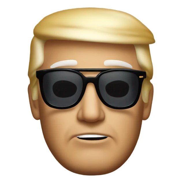 Donald Trump wearing sunglasses sticker