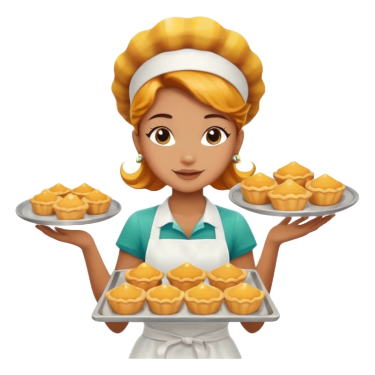 mermaid who is a pastry baker sticker