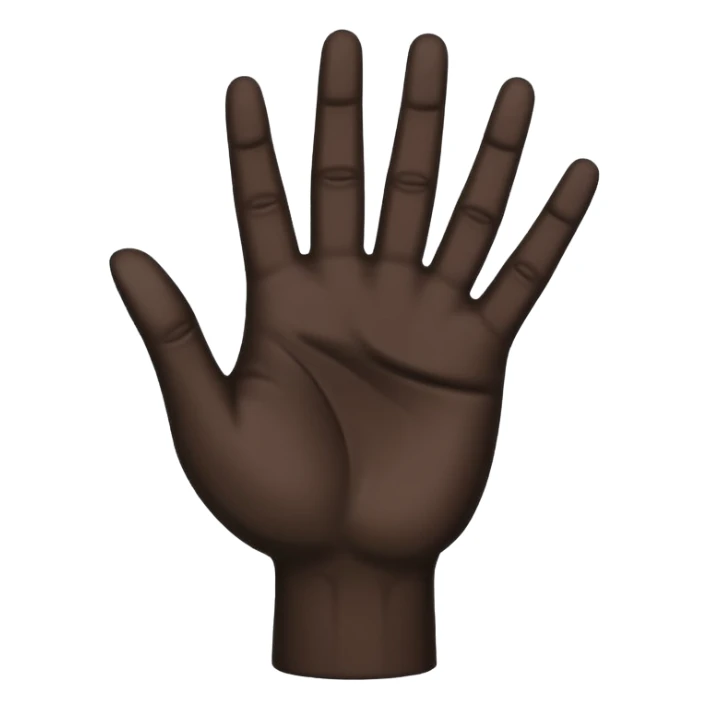 Black hand emoji rock hand symbol  sticker