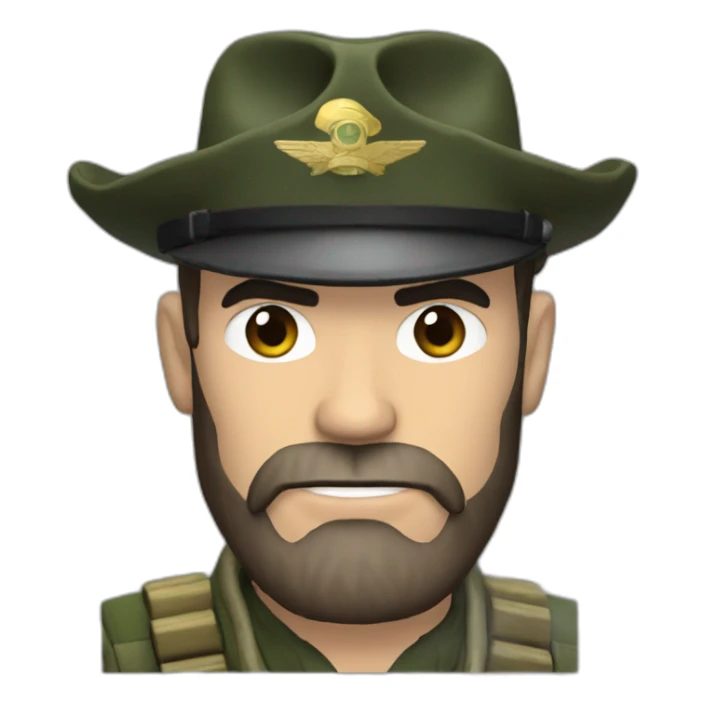 Captain price smoking a cigar while holding a rifle sticker