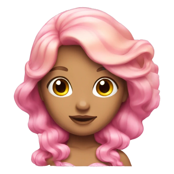 Pink mermaid with blonde hair pink tail  sticker