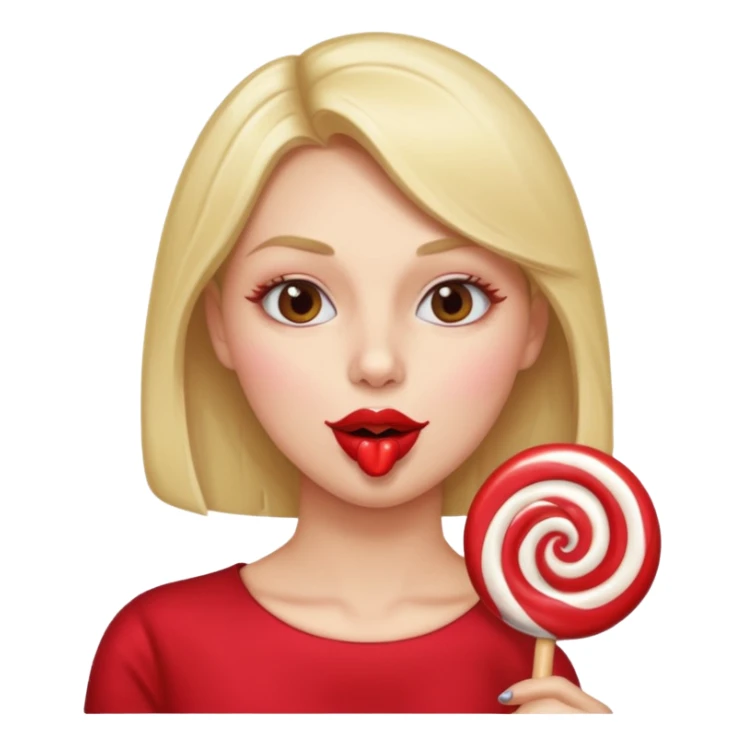 woman sucking a lollipop, playful and cute sticker