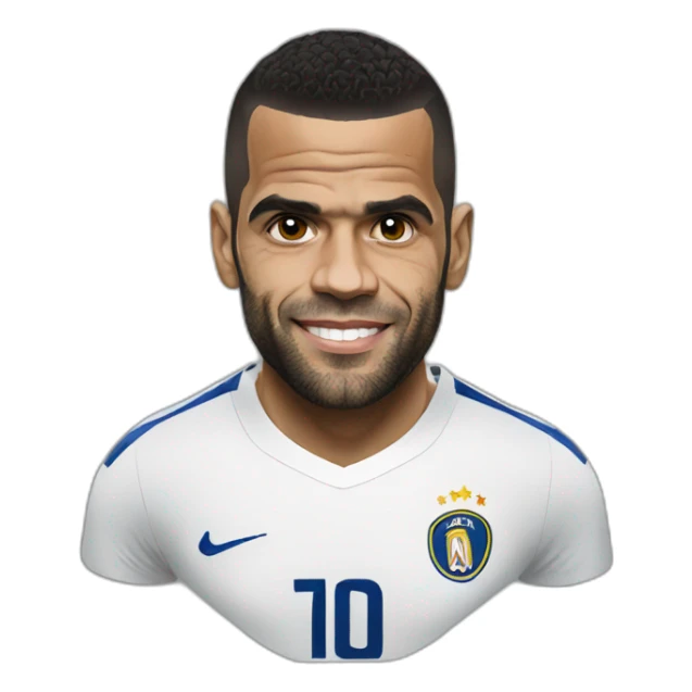 dani alves portrait realistic football player sticker