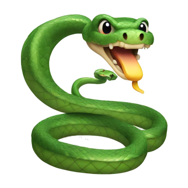 Snake with a bow holding food sticker