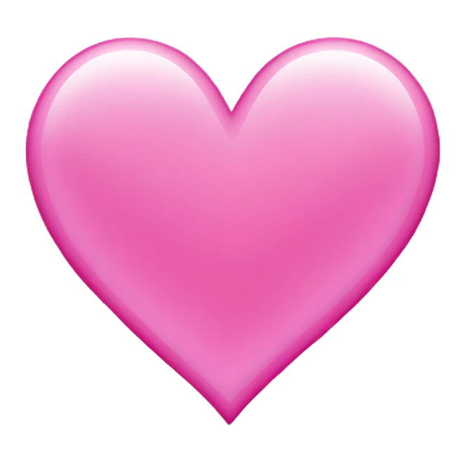 pink heart with sparkle and dark pink outline sticker