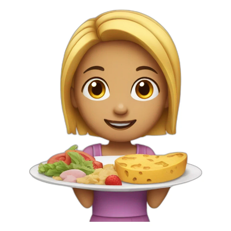 Girl who loves to eat sticker