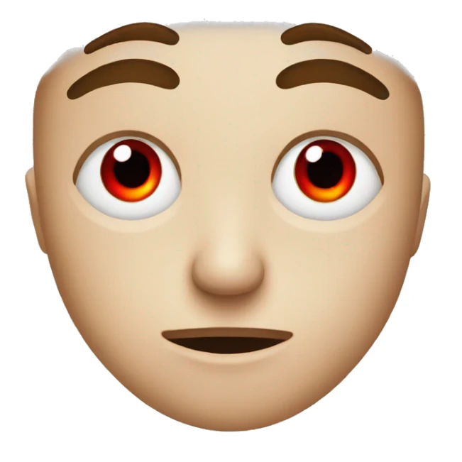 Someone with red eyes and tired eyes sticker