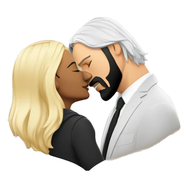 Blond john wick kisses short Indian girlfriend  sticker