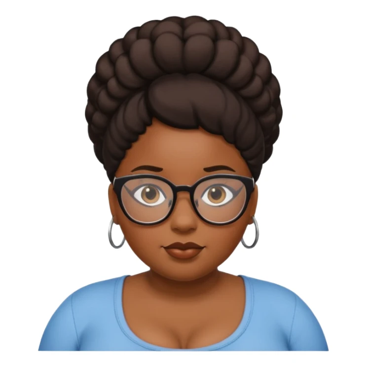 ugly black girl with glasses and fat butt sticker
