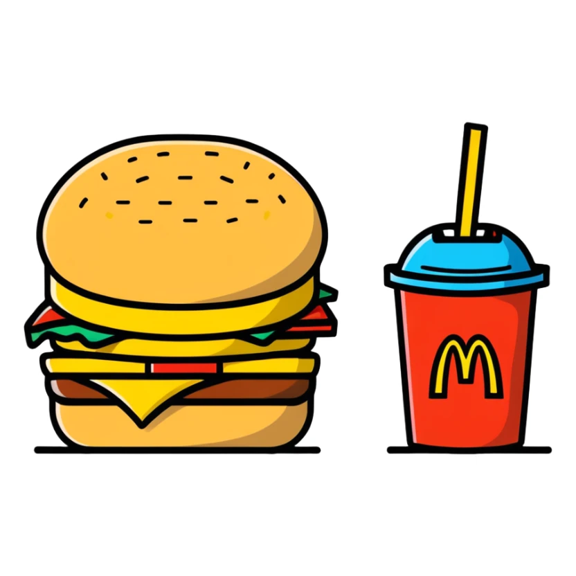 1990’s McDonald’s meal with a toy sticker