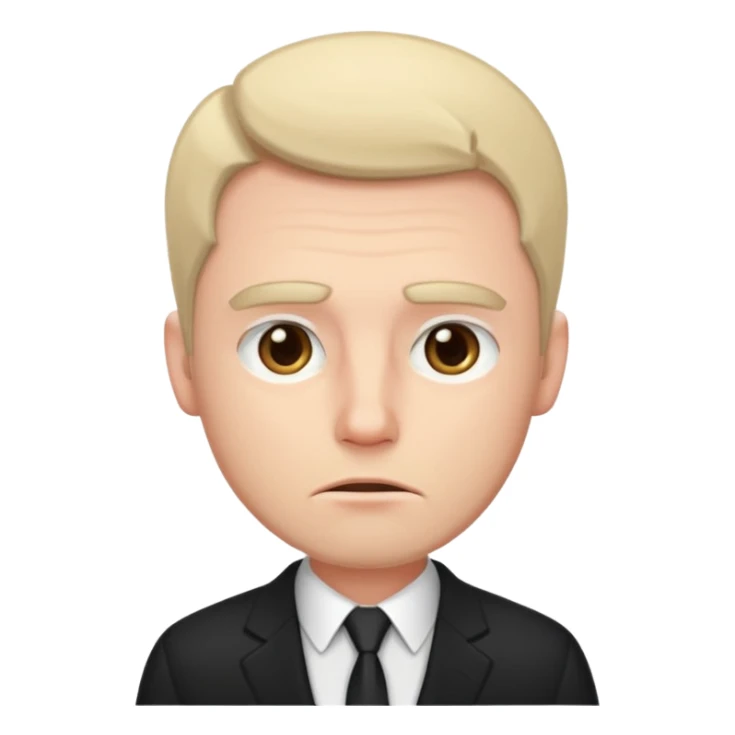 Tired caucasian male business man sticker