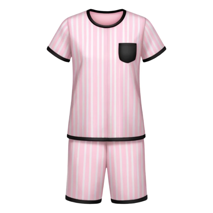 victoria secret pjs light pink and black stripes sticker