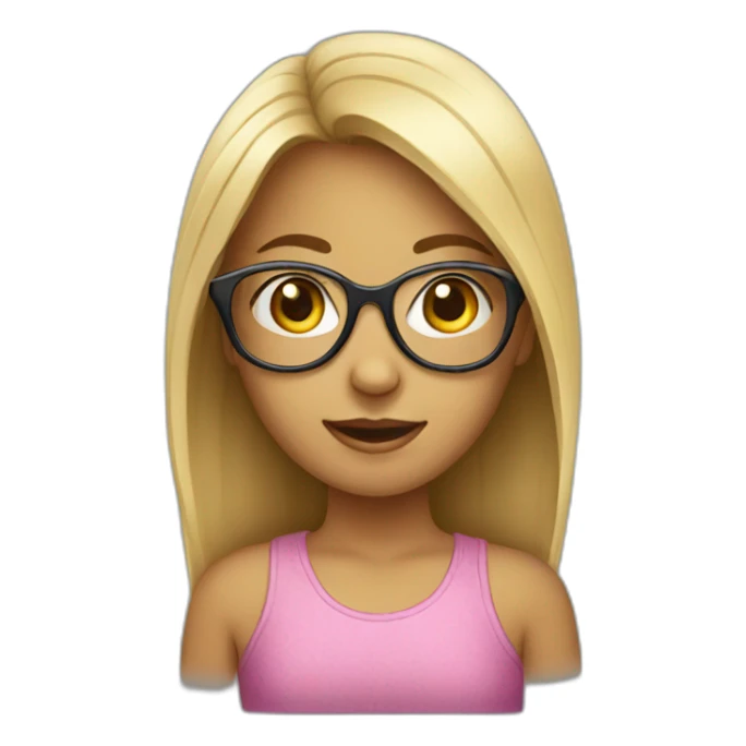Girl with glasse sticker