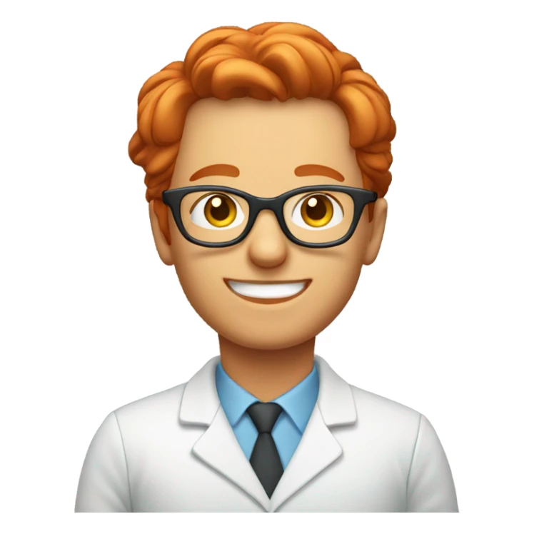 red hair nutritionist with glasses happy thinking money sticker