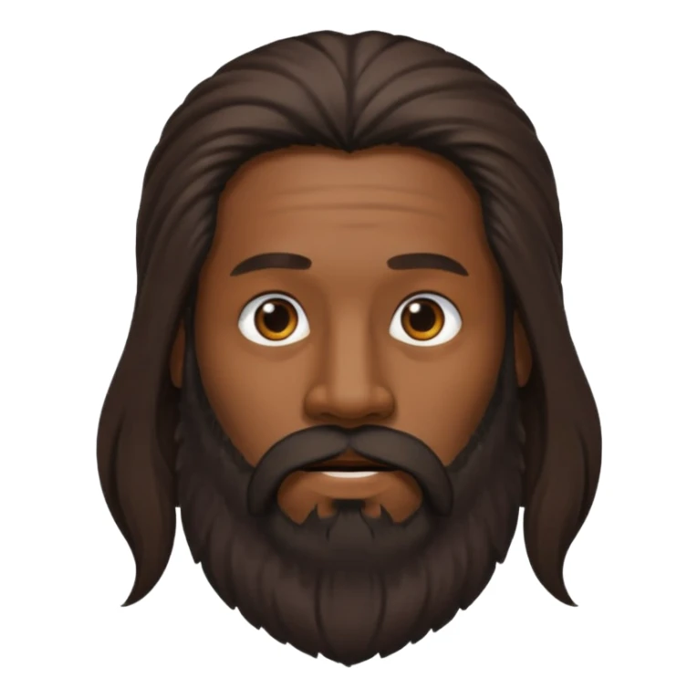 BEARDED Knights long hair long beard black guy sticker
