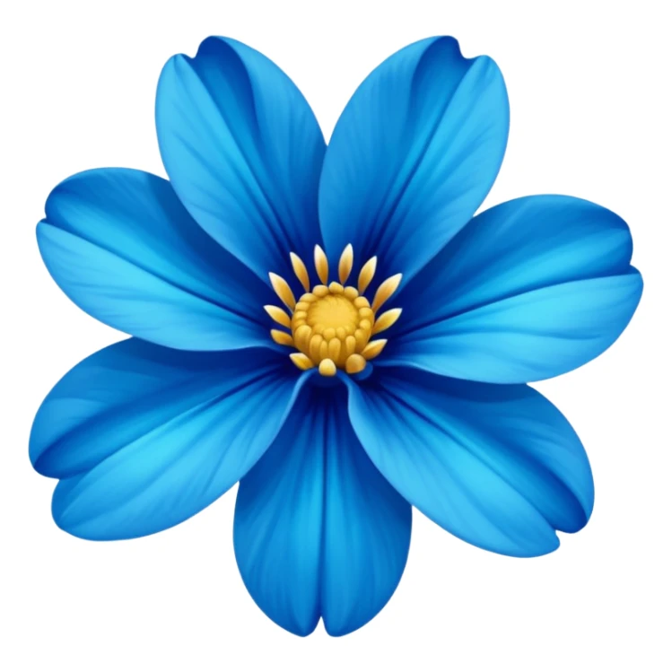 royal blue flower with cyan center sticker