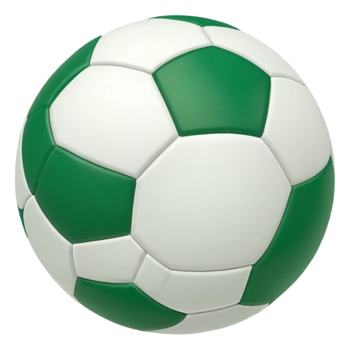Green and white football sticker