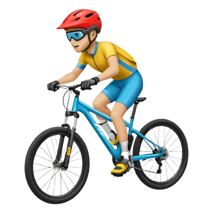 Bicicleta downhill , ciclista montado, montaña sticker