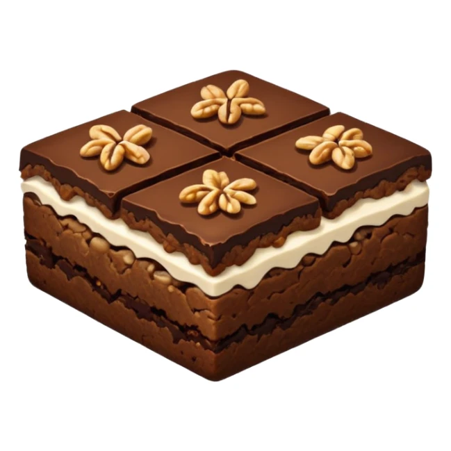 A walnut brownie sticker