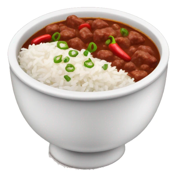 Bowl of chili con carne and rice  sticker