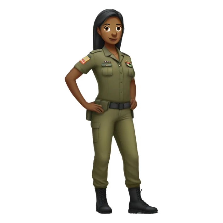 army woman without shoes sticker