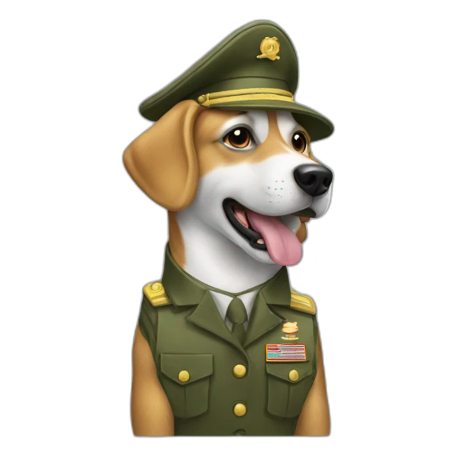 military salute dog sticker