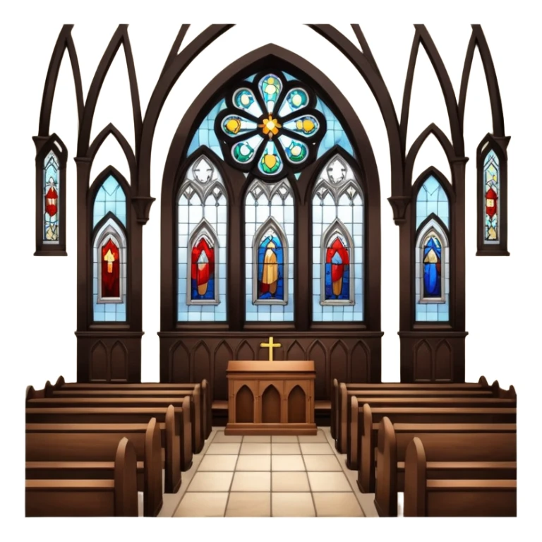 interior of a church sticker