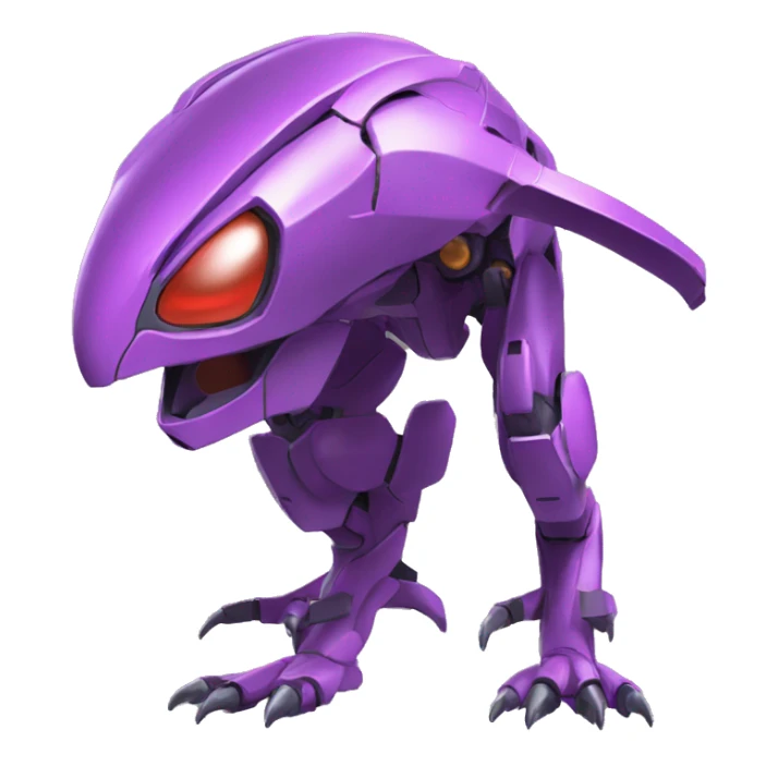 a Genesect-Raptor-Fakémon—hybrid with a futuristic visor-helmet full body sticker