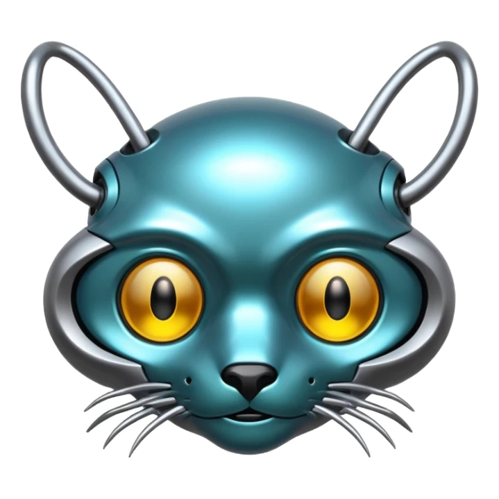 Cyberpunk complex glossy shiny alloy aesthetic-scenery-Fakémon-creature sticker