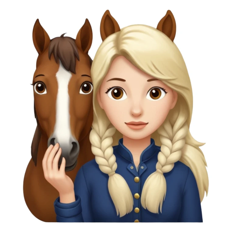 Woman with horses foot sticker