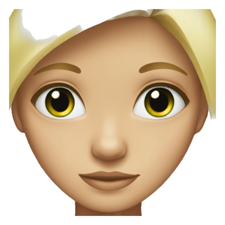 girl blond with blue and green eyes sticker