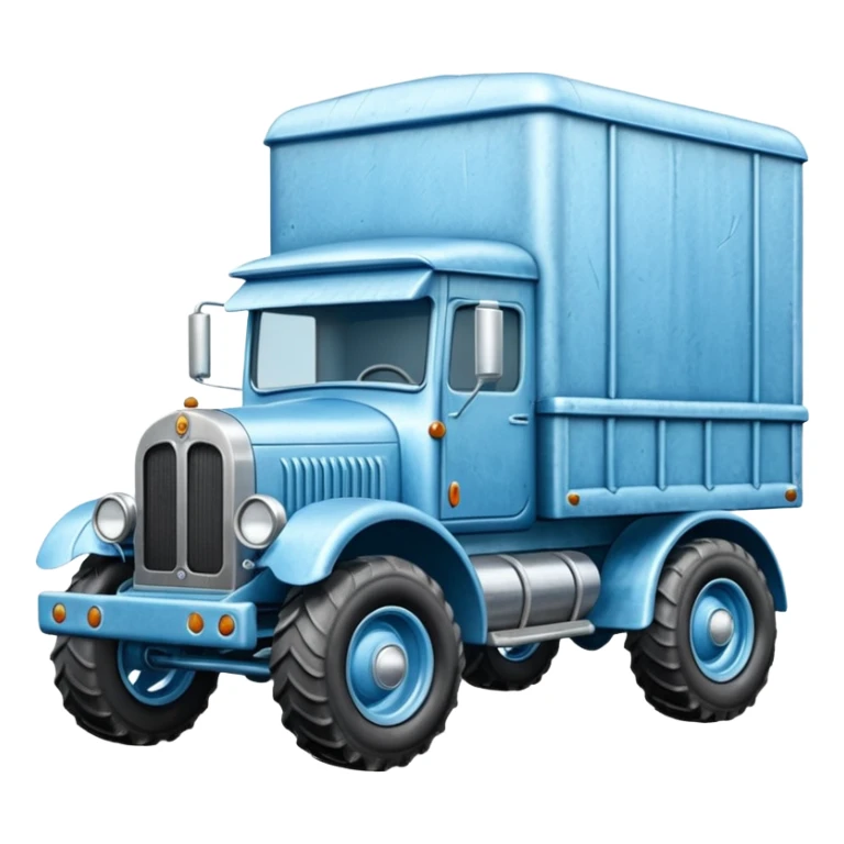 The Flintstones shiny ice-blue frozen Scooby Doo 1915 Lightning Bug busters liquidator’s antique long wheelbase off-road moving truck  sticker