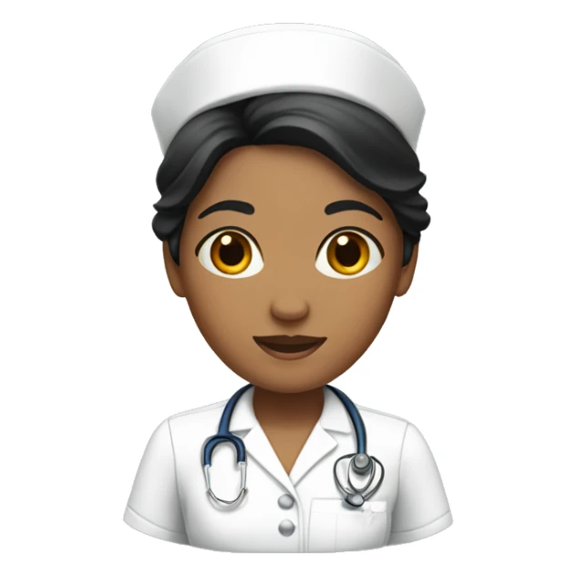 a Nurse with black hair and tanned skin sticker