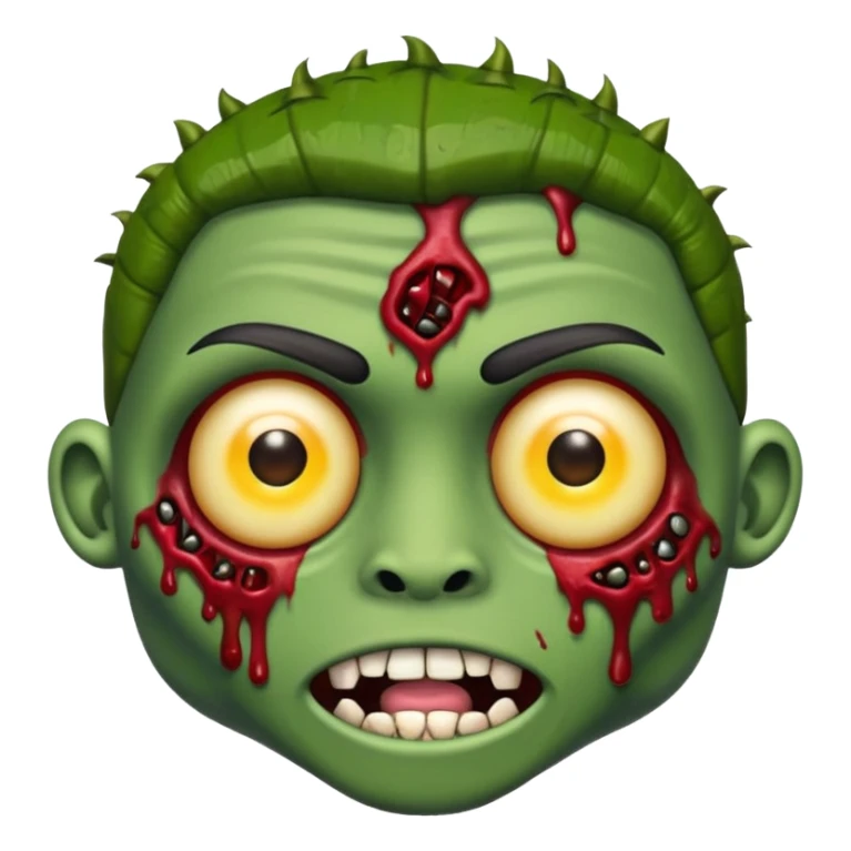 Emoji de zombie fom piercing na sobrancelha  sticker