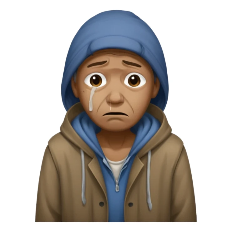 Mendiga chorando muito na rua sticker