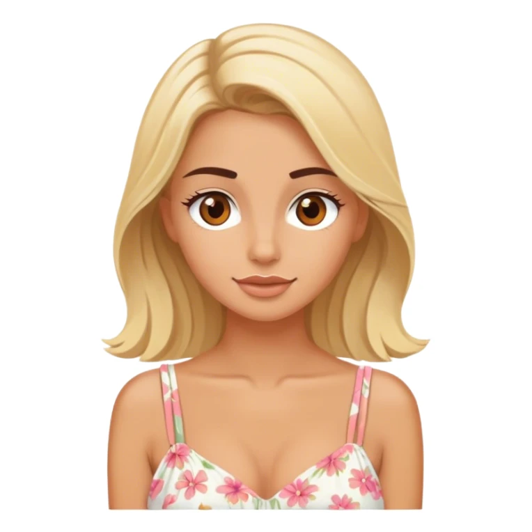 Luxury blonde model, brown eyes, honeymoon travel sticker