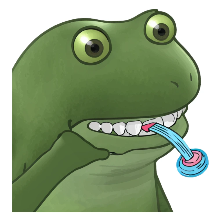  Roll of dental floss for teeth  sticker