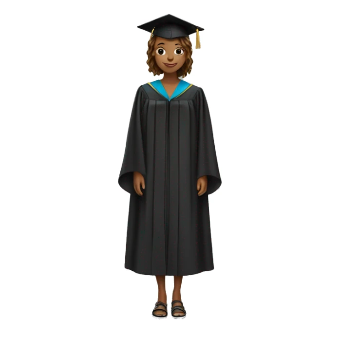 Girl graduation gown sticker