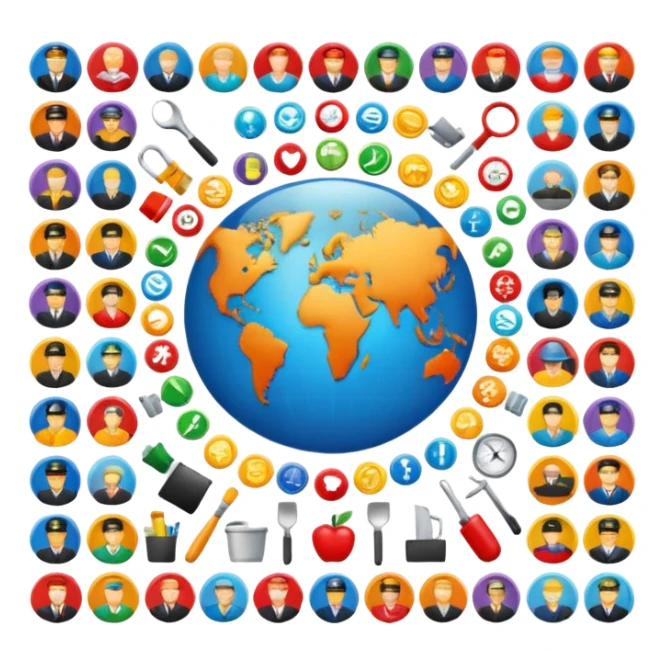 The World of Labor May sticker