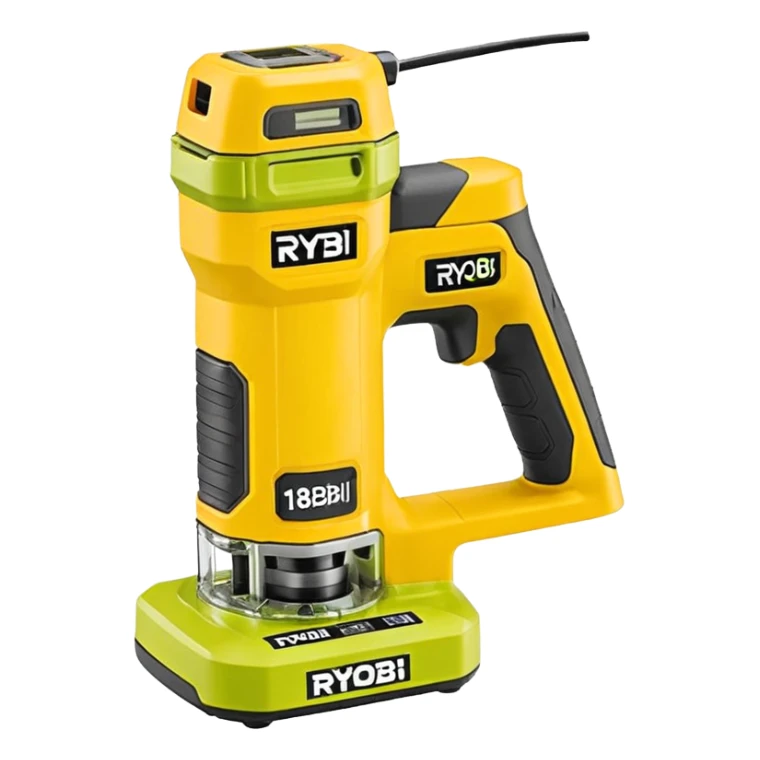 ONE+ 18V Cordless Compact Fixed Base Router RYOBI with gray with battery  sticker