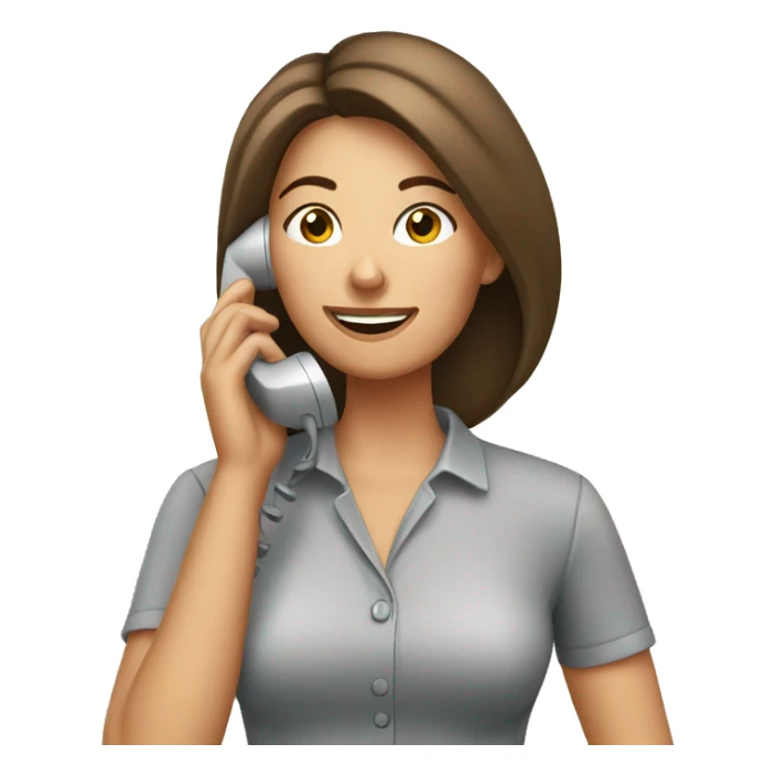 woman talking on the phone sticker