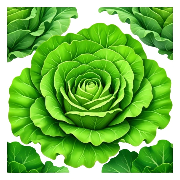 Cinematic crisp green lettuce, fresh and leafy, slightly curled edges, detailed textures, vibrant and refreshing, ultra-realistic and inviting. sticker