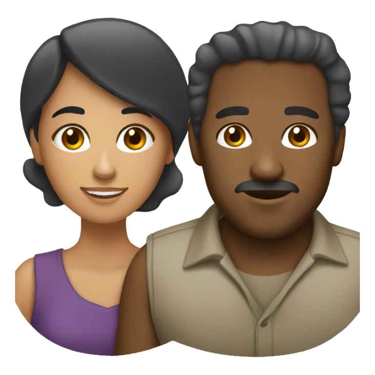 African American man and Hispanic women sticker