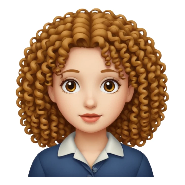 Curly hair girly sticker