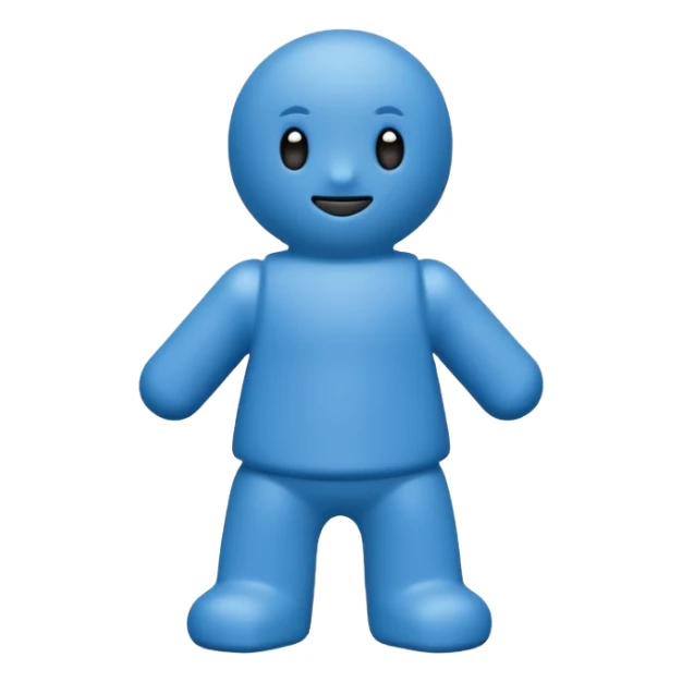 meeple muñequito clásico  color azul sticker