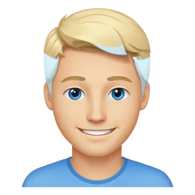 Young white handsome blonde man with a beautiful smile and blue eyes sticker