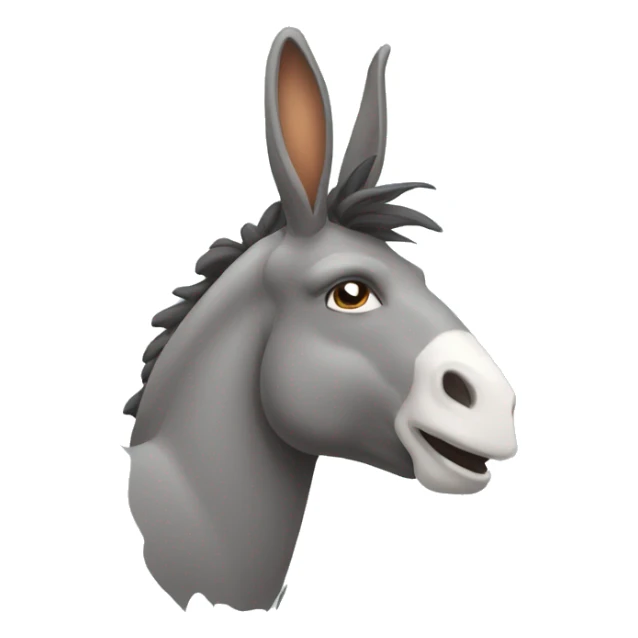 A donkey with horns like a rabbit and a horse's tail sticker