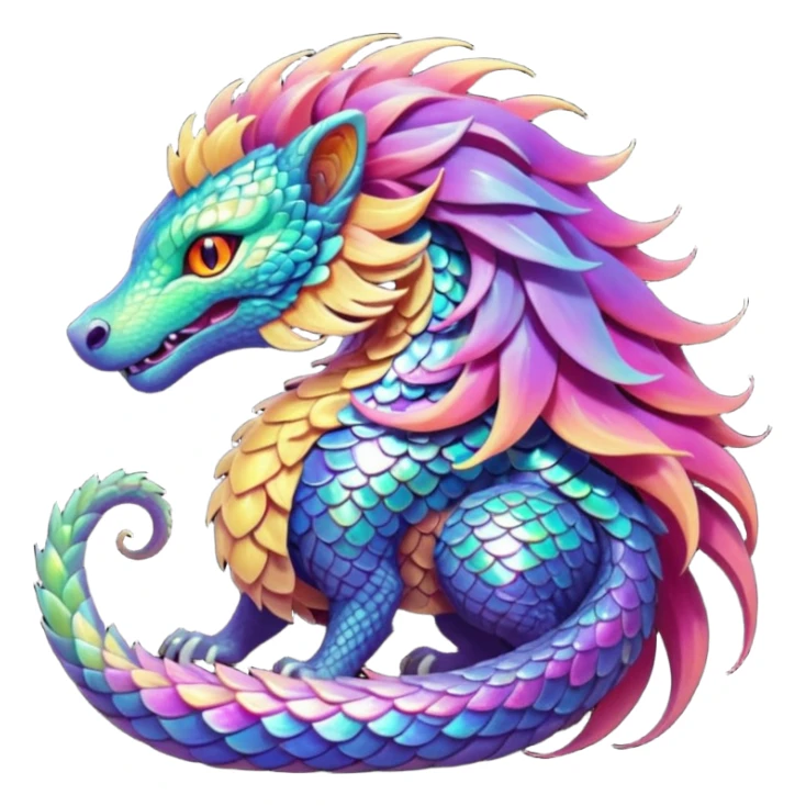 Epic complex detailed aesthetic-scenic-Fakémon-creature sticker